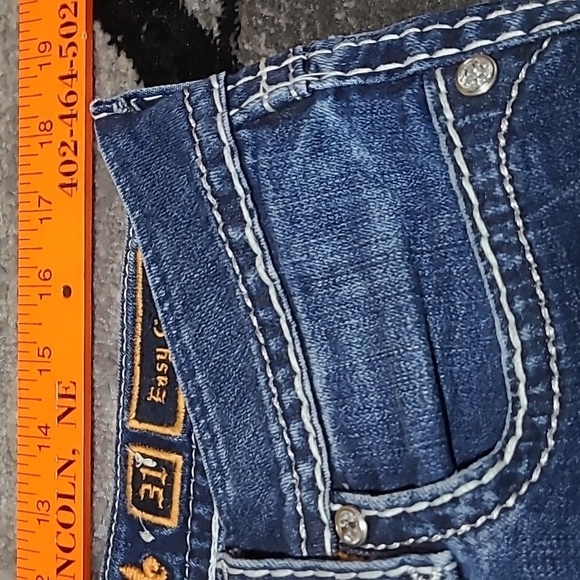 ROCK REVIVAL BORIS EASY-FIT CROP METALLIC EMBROIDERED RHINESTONES DENIM … - Picture 6 of 16